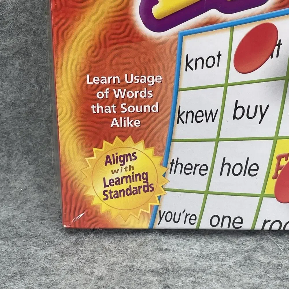 Lakeshore Bingo Homophones Ages 9 & Up NEW Sealed 3‎ to 36 Players